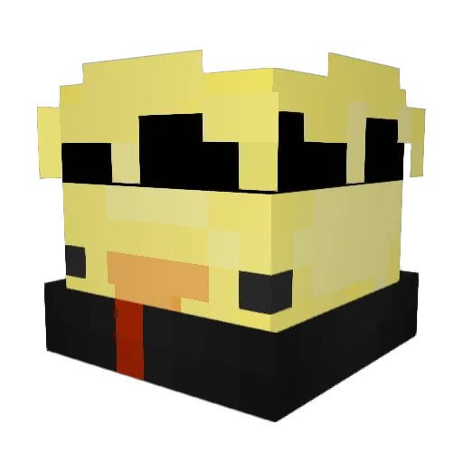 MauriPrag Minecraft avatar head, 3D render
