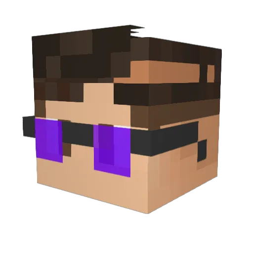 Mauribert Minecraft avatar head, 3D render