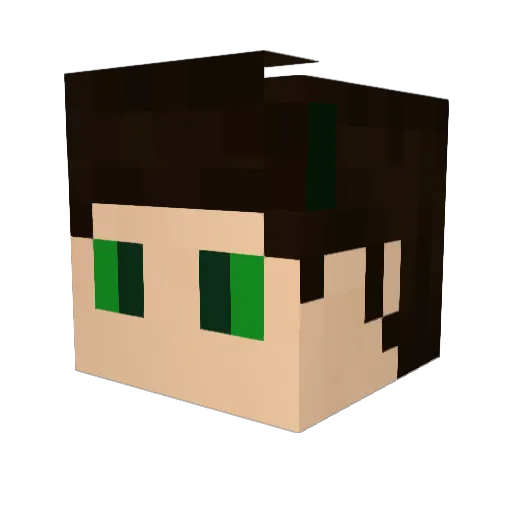 Maurice23 Minecraft avatar head, 3D render