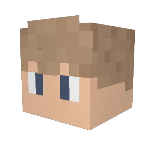 Maurice2k Minecraft avatar head, 3D render