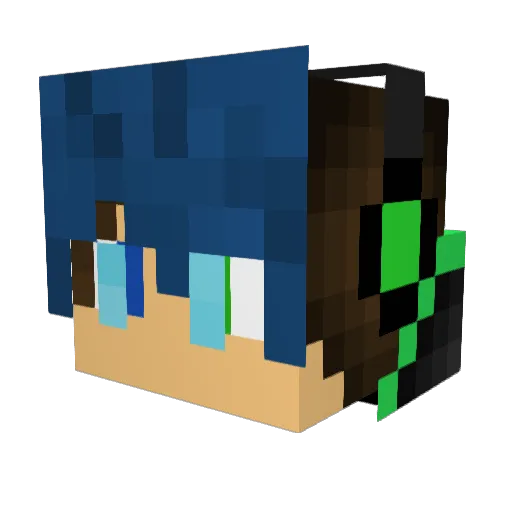 MauriceSeg Minecraft avatar head, 3D render