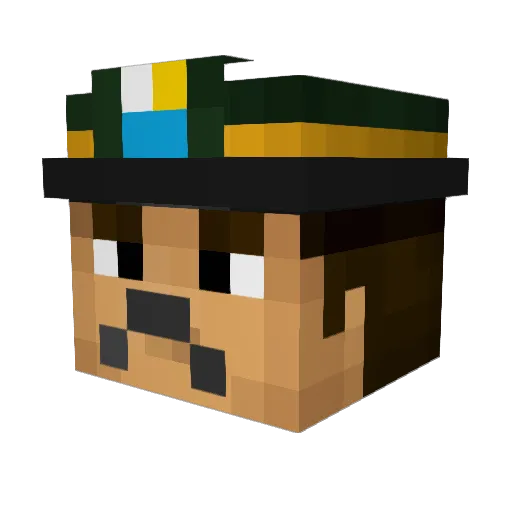 Maurichan1976 Minecraft avatar head, 3D render