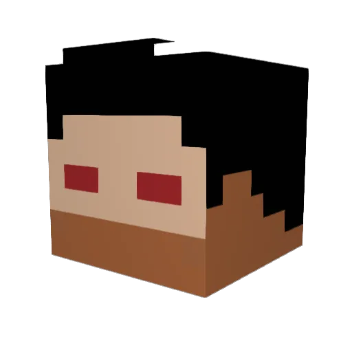 MauricioBRNC Minecraft avatar head, 3D render