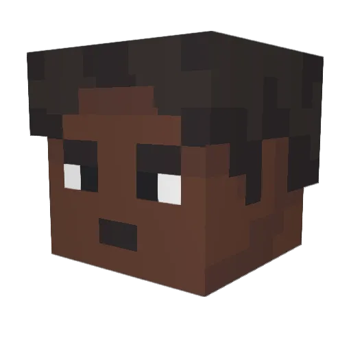 MauricioMontes Minecraft avatar head, 3D render