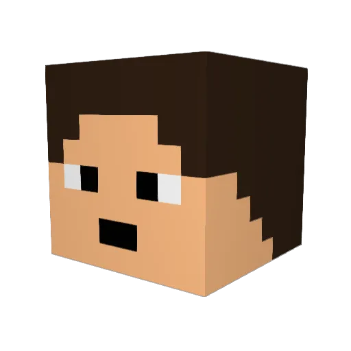 Mauricio_4886 Minecraft avatar head, 3D render