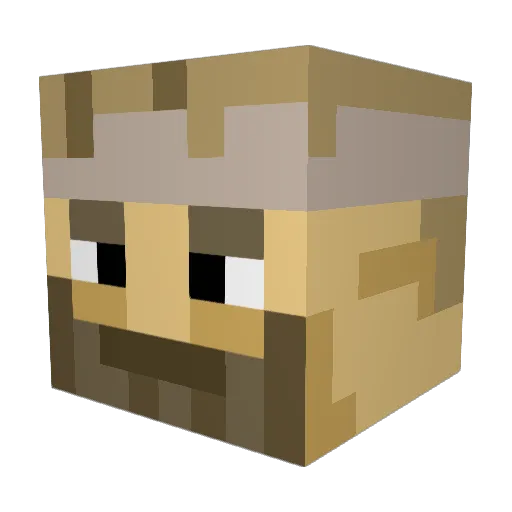 MaurisMan Minecraft avatar head, 3D render