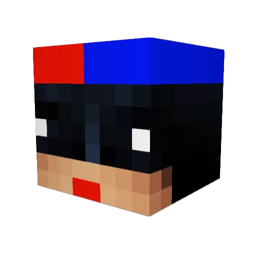 MauroCrafts Minecraft avatar head, 3D render