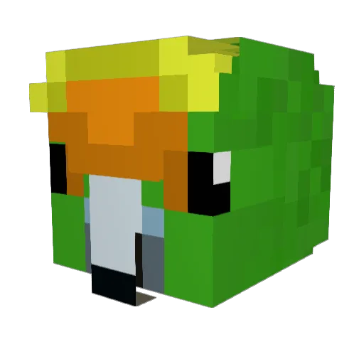 Mauro___ Minecraft avatar head, 3D render
