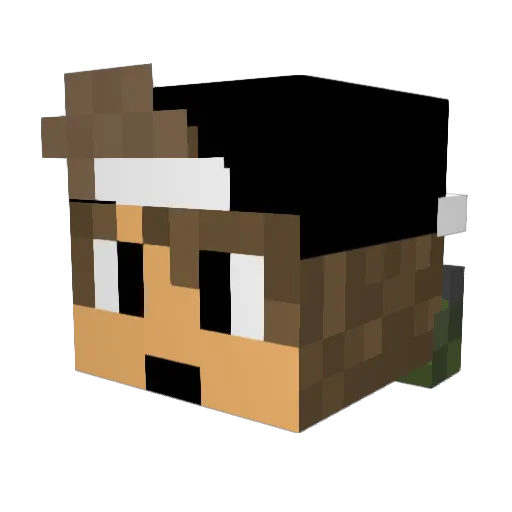 Maurocco Minecraft avatar head, 3D render