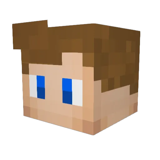 Mauroxx Minecraft avatar head, 3D render