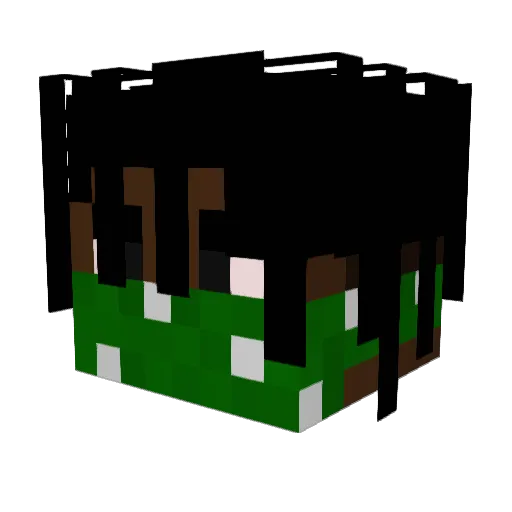 MauryaxSudo Minecraft avatar head, 3D render