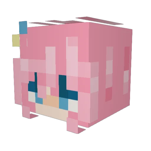 Maurynz Minecraft avatar head, 3D render