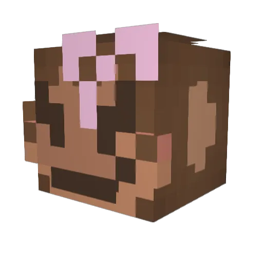 Maurytron Minecraft avatar head, 3D render