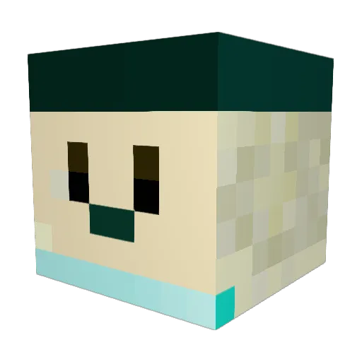 Mauser7 Minecraft avatar head, 3D render