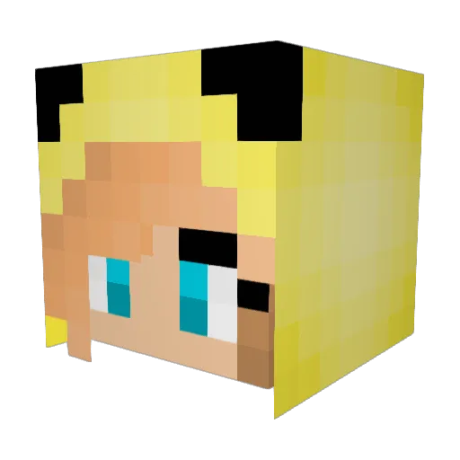 Mausiii Minecraft avatar head, 3D render