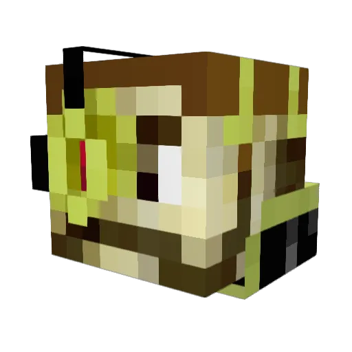 Mausolo Minecraft avatar head, 3D render