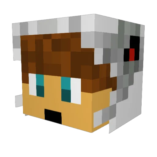 Maususak Minecraft avatar head, 3D render