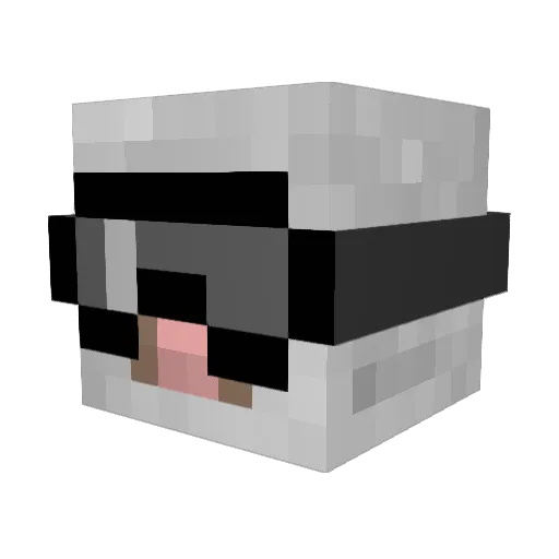 Mauszwerg Minecraft avatar head, 3D render