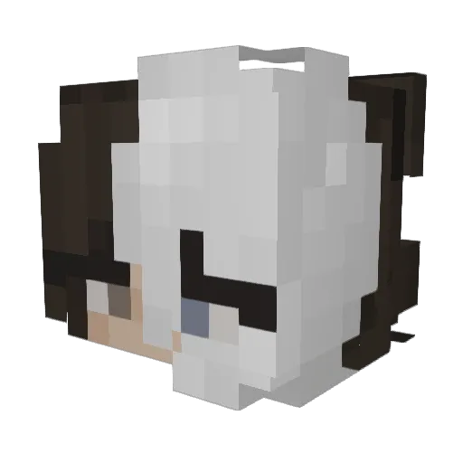 Mauvelo Minecraft avatar head, 3D render