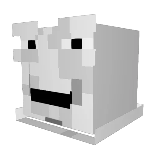 Mauveso Minecraft avatar head, 3D render