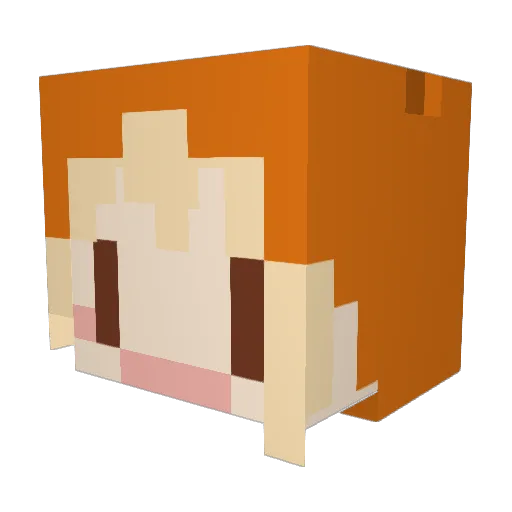 Mauyama Minecraft avatar head, 3D render