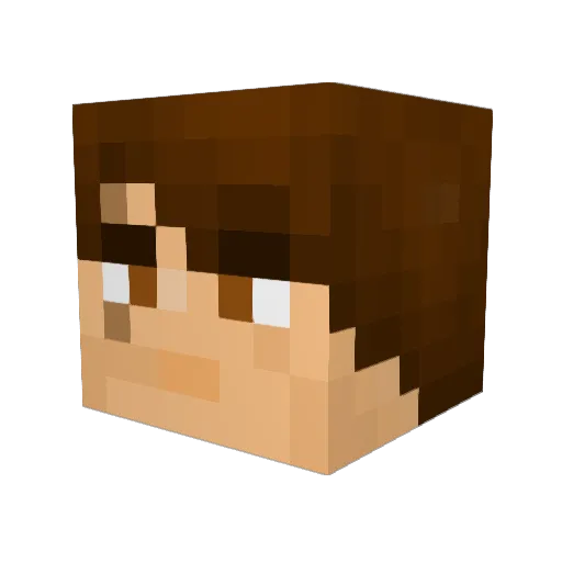 Mauyu Minecraft avatar head, 3D render