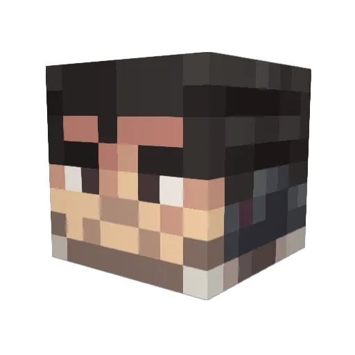 Mauzinion Minecraft avatar head, 3D render