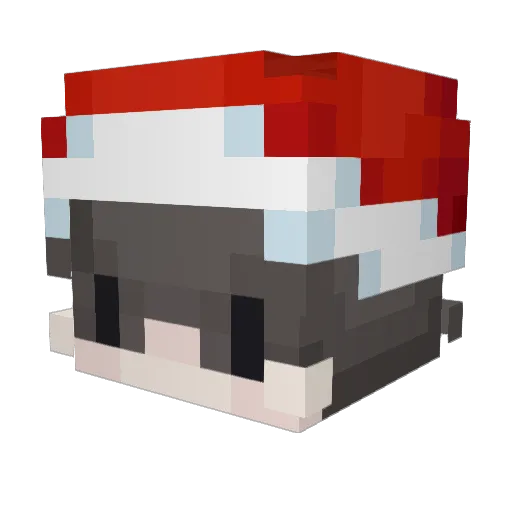 Mauzix Minecraft avatar head, 3D render