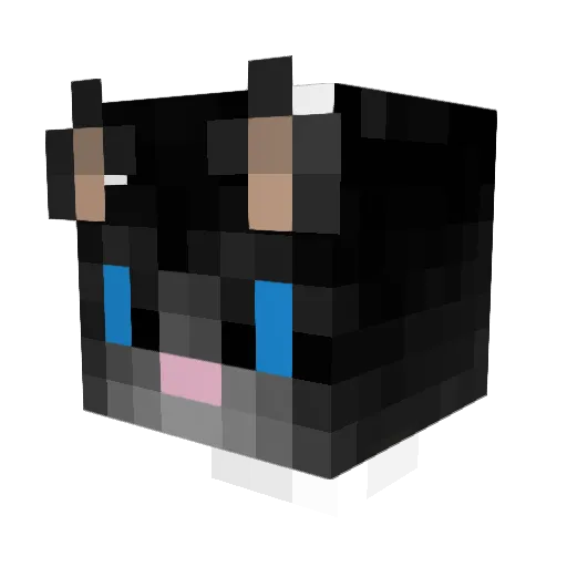 Mauzmi Minecraft avatar head, 3D render