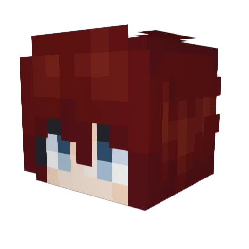 MavM Minecraft avatar head, 3D render
