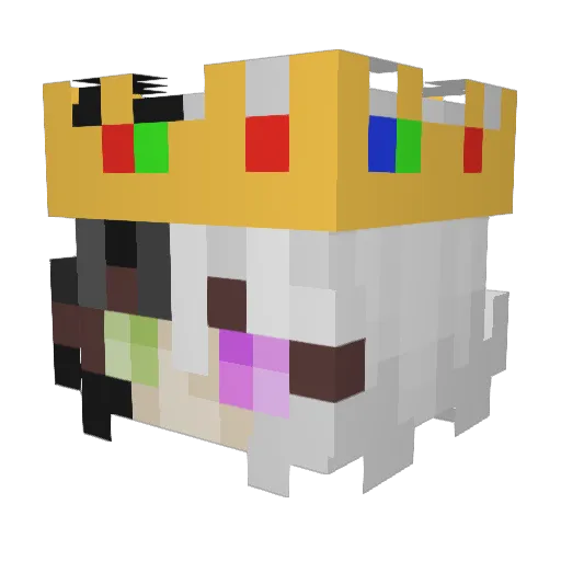 MavRickGirl Minecraft avatar head, 3D render