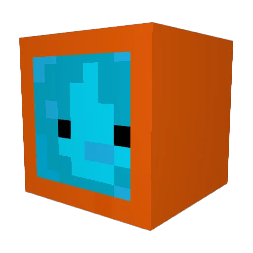 Mava1234 Minecraft avatar head, 3D render