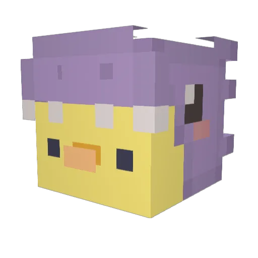 Mavblex Minecraft avatar head, 3D render