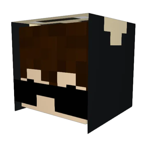MavbuGHG Minecraft avatar head, 3D render