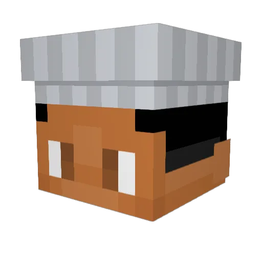 Mavcue Minecraft avatar head, 3D render