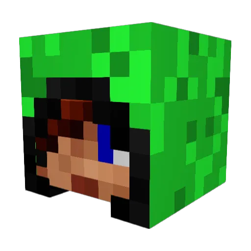 Mave1512 Minecraft avatar head, 3D render