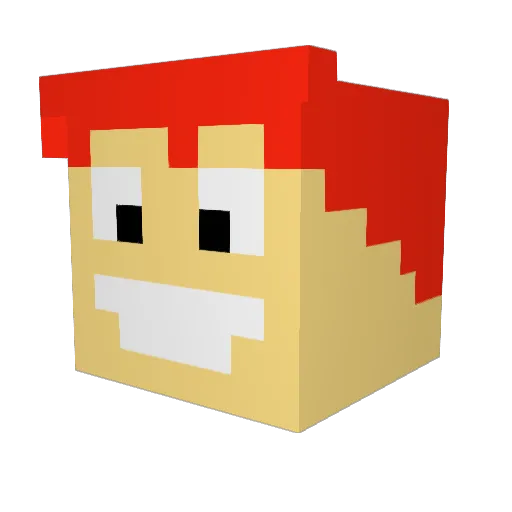 MaveGamer Minecraft avatar head, 3D render