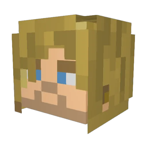 Mavelaw Minecraft avatar head, 3D render