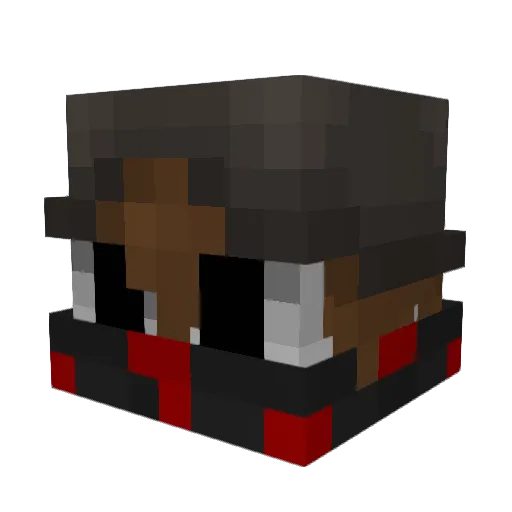 Mavender Minecraft avatar head, 3D render