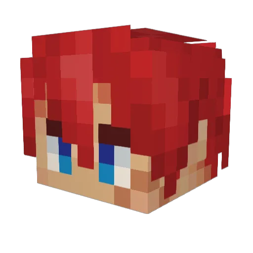 Mavenstar Minecraft avatar head, 3D render