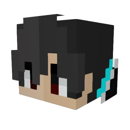 MavericZa Minecraft avatar head, 3D render