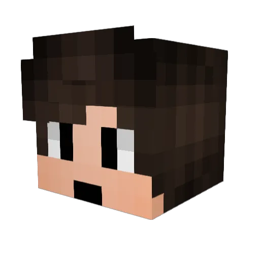 MaverickBoy Minecraft avatar head, 3D render