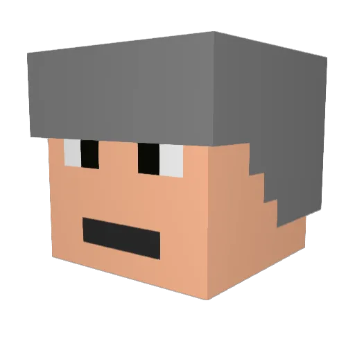MaverickMidori Minecraft avatar head, 3D render