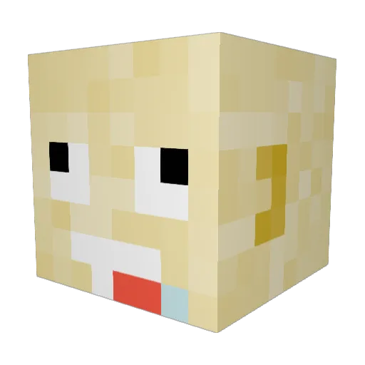Maverickk_ Minecraft avatar head, 3D render