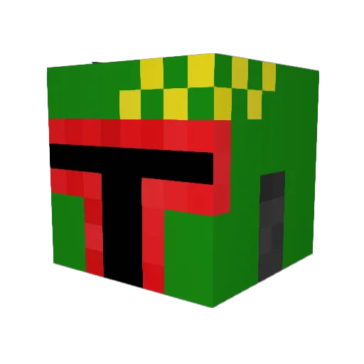 Maverxck Minecraft avatar head, 3D render
