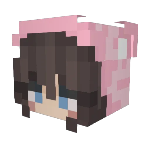 Maveryyyy Minecraft avatar head, 3D render
