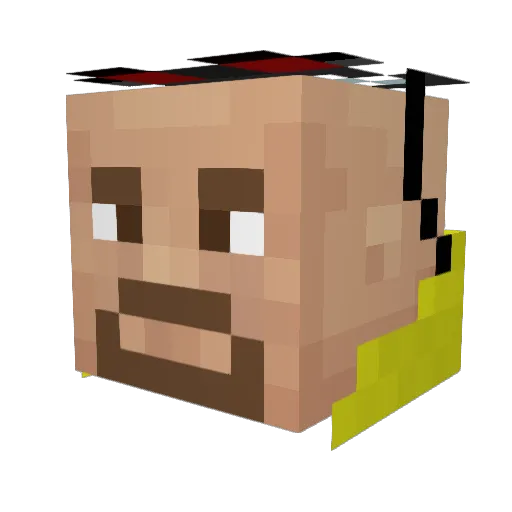 MavidDillar Minecraft avatar head, 3D render