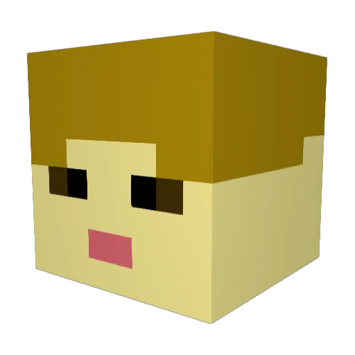 Mavin26 Minecraft avatar head, 3D render