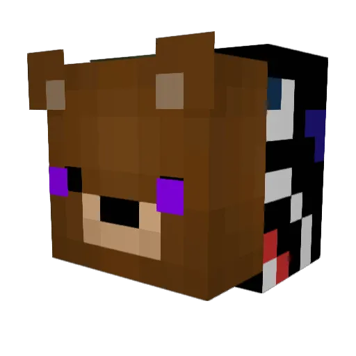 Mavins Minecraft avatar head, 3D render