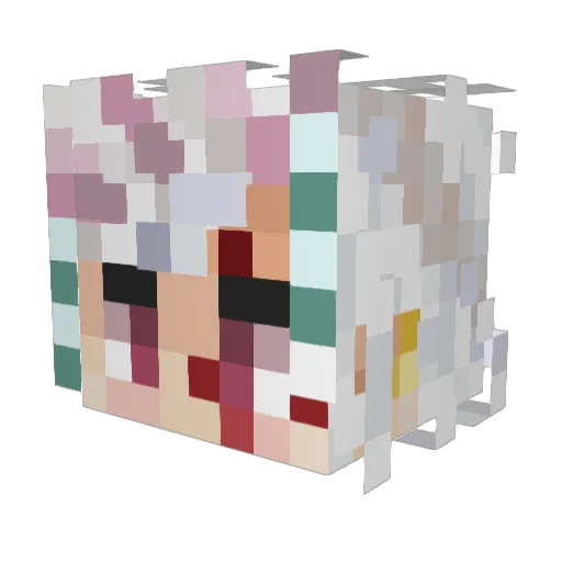 MaviracX Minecraft avatar head, 3D render